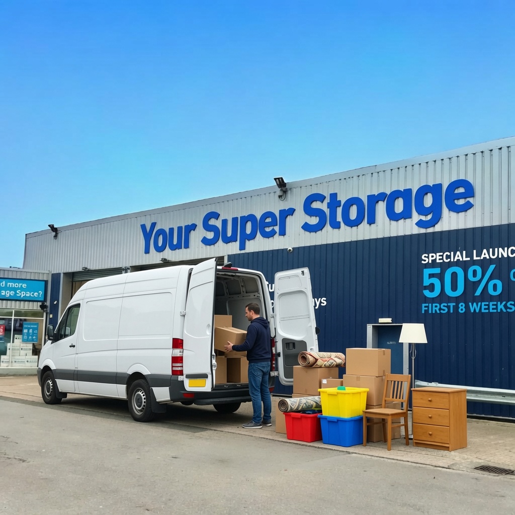 Internal self storage with customer unloading their belongings